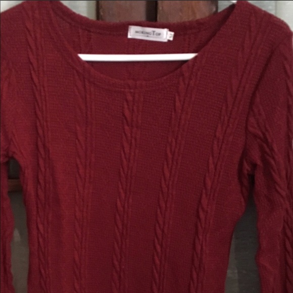Burgundy Sweater Dress/Tunic size L(8-10) - Picture 3 of 4